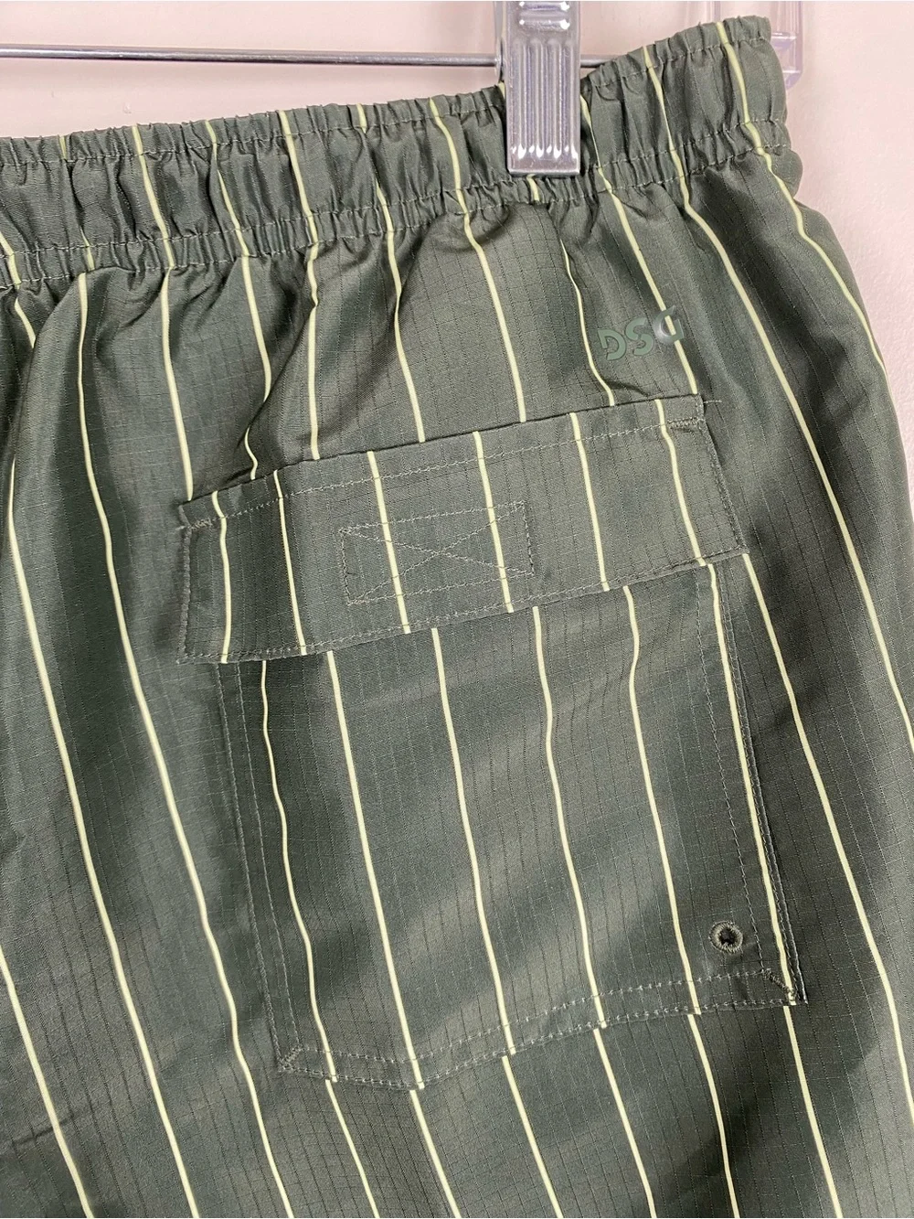 NWT DSG Men's Pinstripe Olive Green 6